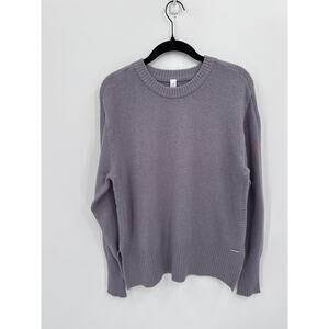 Glyder Cashmere Blend Knit Crewneck Sweater Relaxed Fit Lavender Womens XS